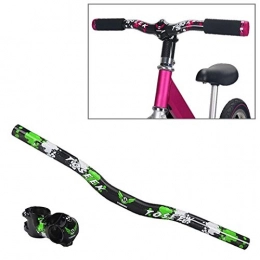 XUAILI Ersatzteiles XUAILI Fahrrad Lenker Bunte Fashion Carbon Fiber Kinder Gleichgewicht Bike Bent Lenker, Gre: 440mm (Color : Green)