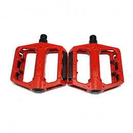 PPLAS Ersatzteiles Aluminiumlegierung 118 * 100mm Bike Pedal Mountain Bike Straße Rot Schwarz Weiß Anti-Rutsch-Fahrradpedale (Color : Red)