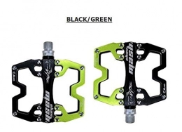 BGGPX Ersatzteiles Aluminiumlegierung CNC-Licht Radfahren BMX Pedale MTB Mountainbike Pedale 360 ​​G / Pair 6 Farben Optional MTB Fahrrad-Pedal (Color : Black and Green)