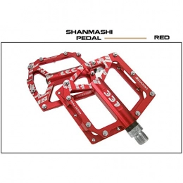 BGROESTWB Mountainbike-Pedales BGROESTWB Fahrrad-Pedale Fahrrad-Plattform Mountain Bike Pedal 1 Paar Aluminium-Legierung Antiskid Durable Fahrradpedale Oberflche for Rennrad 4 Farben (SMS-337) Hybrid Pedal (Color : Red)