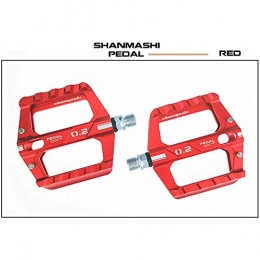 BGROESTWB Mountainbike-Pedales BGROESTWB Fahrrad-Pedale Fahrrad-Plattform Mountain Bike Pedal 1 Paar Aluminium-Legierung Antiskid Durable Fahrradpedale Oberflche for Rennrad MTB Bike 4 Farben (SMS-0.2) Hybrid Pedal (Color : Red)