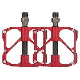 CYWQ Ersatzteiles CYWQ Fahrradpedale, rutschfeste, Ultraleichte 9 / 16-zoll-3-lager-aluminiumlegierungs-design-pedale für Mountainbike-Freizeitreiten-rennrad-Pedale(Color:rot)