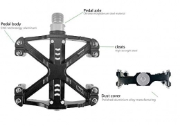 nurufsxin Mountainbike-Pedales Dead Fly Fahrradpedale Aluminiumlegierung breite Lager Fuß Skorpion Universal rutschfeste Mountainbike Pedal schwarz Fahrradpedal