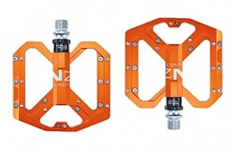Denkqi Ersatzteiles Denkqi Plattfuß Ultra Mountain Bike Pedale MTB CNC-Aluminiumlegierung Sealed 3 Lager Anti-Rutsch-Fahrradpedale Fahrradteile (Color : Orange)