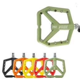 ENLEE Ersatzteiles ENLEE 9 / 16 Mountainbike Ultra Light Nylon Pedal, 4, 3 Zoll Verbreitert Verbreitert Ultraleicht Dichtung Lager für MTB Fahrrad Pedale Zubehör (Gelb)