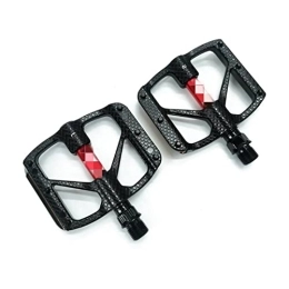 WIPP Mountainbike-Pedales Fahrrad-Mountainbike-Pedal Neues Fahrradpedal Anti-Rutsch-Ultraleicht-Aluminiumlegierung MTB-Mountainbike-Pedal Abgedichtete Lagerpedale Fahrradzubehörteile (Color : Black Red) Mountainbike-Teile