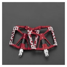 CVZN Mountainbike-Pedales Fahrradpedal Ultraleichtes Pedal Aus Aluminiumlegierung 1 DU Pelin Bearing Pedal Reflektierende Passform Für Mountainbike-Pedale Modifizierte Teile (Farbe : K307T-Red)