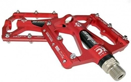 NOLOGO Ersatzteiles Fahrradpedale, Fahrrad-Pedal-Aluminiumlegierung Mountainbike Pedal MTB Rennrad gedichtete Lager Pedale BMX Ultra-Light Fahrradteile für Renn-MTB-Bikes (Color : Red)