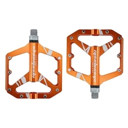 Generic Mountainbike-Pedales FrontStep Aluminium Nicht-rutsches Pedal mit hohem Fakten mit Pedal Light-Fahrrad für MTB / Mountainbike Pedal / BMX Pedal mit CR-Mo-Stahlspiralbrett verwendet (Orange)