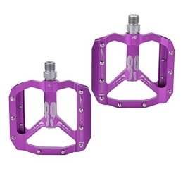 JINDI Ersatzteiles JINDI Mountainbike Pedale, Bike Flat Pedals Wide CNC für Mountainbike(Violett)
