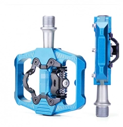 JINGHUI PENGSTOR Bike-Pedal SPD. Mountainbike-Clipss-Pedale Aluminiumlegierungs-Fahrradpedale Dual-Plattform Fit for MTB Mountainbike Rennrad (Color : DBAXDWRV-Blue)