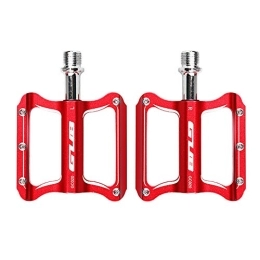 JW-YZWJ Ersatzteiles JW-YZWJ DU Bearing Aluminiumlegierung Faltrad Fahrrad Mountainbike-Pedale, kompatibel mit den meisten Mountainbikes und Rennräder auf dem Markt, Rot