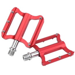 Liukouu Ersatzteiles Liukouu Pedale aus Aluminiumlegierung, leicht, schwarz, Mountainbike-Pedal, langlebig für Mountainbikes, Mountainbikes, Rennräder, Klappräder (rot)