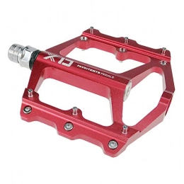 MAATCHH Ersatzteiles Mountainbike Pedal Rennrad Plattform Pedal Mountain Bike Pedal 1 Paar Aluminium-Legierung Antiskid Durable Fahrradpedale Oberfläche for Rennrad MTB Bike 5 Farben (SMS-XD) Fahrrad-Fit ( Color : Red )