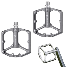 Rianpesn Mountainbike-Pedales Mountainbike-Pedal - Vergrößertes und verbreitertes rutschfestes Pedal aus Aluminiumlegierung - Leichtes und wasserdichtes Fahrradplattformpedal Rianpesn