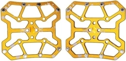 NOOLAR Mountainbike-Pedales Mountainbike-Pedale, 1 Paar Aluminiumlegierung Fahrrad Klickpedal Plattformadapter for Fahrradpedale MTB Mountain Road Bike Zubehör (Color : Golden)