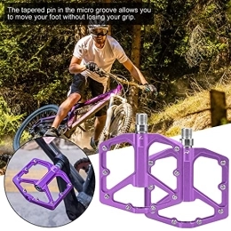 minifinker Ersatzteiles Mountainbike-Pedale, rutschfeste Pedale mit Mikrorille für Mountainbikes / Rennräder(Violett)