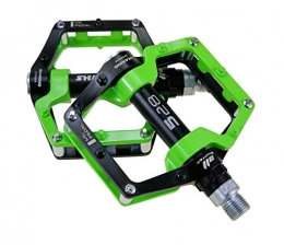Co ko Ersatzteiles MTB BMX Sealed Bearing Fahrrad CNC Magnesiumlegierung Road Mountain SPD Stollen Ultraleichte Fahrradpedalteile Hochwertige Fahrradteile Für Den Außenbereich (Color : Green)
