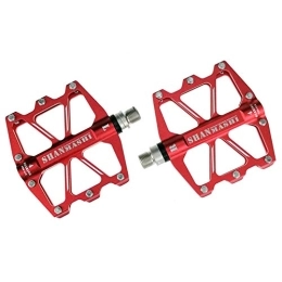 TUANTALL Ersatzteiles Pedale Fahrrad Fahrradpedale Fahrrad Pedale Alu Pedal Fahrrad Fahrradzubehör Fahrradzubehör Fahrradpedale Fahrradzubehör Mountainbike-Zubehör Fahrradpedal Flache Pedale red, Free Size