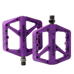 Peri Vallon Mountainbike-Pedales Peri Vallon Ultraleichte Mountainbike-Pedale Nylonsiegelpedalweite Plattform Nicht-Schlupfe for MTB Rennrad -Teilezubehör (Color : Purple)