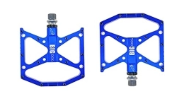 QSCTYG Ersatzteiles QSCTYG Fahrradpedale Ultralight Flat Foot Mountain Bike Pedale MTB CNC Aluminiumlegierung versiegelt 3 Lager Anti Slip Fahrradpedale Fahrradteile 62 (Color : Blue)