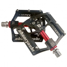 ReedG Ersatzteiles Radfahren Breite Plattform Flache Pedale Mountain Bike Pedal 1 Paar Aluminium-Legierung Antiskid Durable Fahrradpedale Oberfläche for Rennrad MTB Bike Schwarz Rot (4.6 Modell) für Rennrad Mountainbike