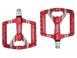 RWEAONT Ersatzteiles RWEAONT MTB-Fahrradpedale-Siegel-Lager-Achse CNC Aluminiumlegierung Ultraleicht rutschfeste rutschfeste Flache Foot Mountainbike-Pedal (Color : Red)