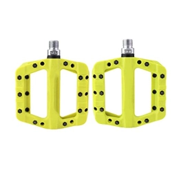 Toys Games Ersatzteiles Toys Games Ultraleichtes Fahrradpedale, Aluminiumlegierung Fahrrad-Plattformpedal mit Nylon-Kohlefaser-Pins for Road Mountainbike, 2 stücke (Color : Yellow)