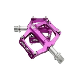  Mountainbike-Pedales Trittbrett 1 Paar ultraleichte CNC-Aluminiumlegierung Mountainbike-Plattform MTB 3 Lager rutschfeste Rennrad-Fahrradpedale Fahrradteile Perfekt für Austausch Ihrer Alten Teile. (Color : Purple)
