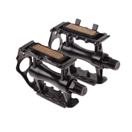 WIPP Mountainbike-Pedales WIPP Fahrrad-Mountainbike-Pedal 1 Paar BMX MTB Aluminiumlegierung Mountainbike Radfahren 9 / 16 Pedale Flachkäfigpedale Fahrrad BMX Zubehör (Color : Black) Mountainbike-Teile (Color : A)