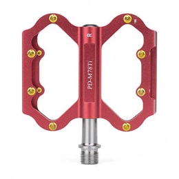 Wuxingqing Ersatzteiles Wuxingqing Fahrrad Pedalen Mountainbike Aluminiumlegierung Pedale Mountainbike Pedal leichte for MTB rennrad für BMX MTB und Andere Fahrräder (Color : Red)