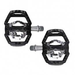 XQxiqi689sy Mountainbike-Pedales XQxiqi689sy 2Pcs Double Platform Selbsthemmendes Mountainbike-Pedal Für SPD Bicycle ZP-109S Schwarz