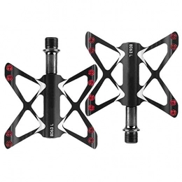 ZZMWLES Mountainbike-Pedales ZZMWLES Ultraleichte Aluminiumlegierung Achse Fahrradpedal CNC Mountain Bike Pedals Road MTB Pedales Bicicleta 3 Lager Körper BMX (Color : Black)