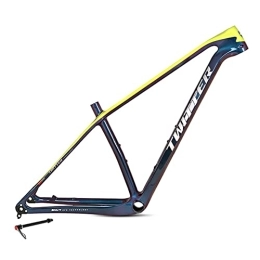 DFNBVDRR Ersatzteiles DFNBVDRR 29 Zoll Carbon-MTB-Fahrradrahmen 15'' / 17'' / 19'' XC-Trail Mountainbike-Rahmen BB92 Untere Halterung Carbon-MTB-Boost-Rahmen (Color : Green, Size : 15x29in)