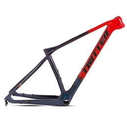 DFNBVDRR Mountainbike-Rahmen DFNBVDRR 29 Zoll Carbon-XC-Trail Mountainbike-Rahmen Verfärbung 15'' / 17'' / 19'' MTB-Rahmen BB92 Scheibenbremse Schnellspannachse 135 Mm Routing Intern (Color : Red, Size : 15x29in)