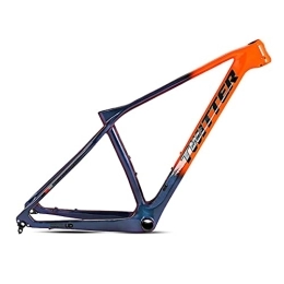 DFNBVDRR Ersatzteiles DFNBVDRR MTB Carbon Rahmen 27.5er Kohlefaser Mountainbike-Rahmen 15'' / 17'' / 19'' XC Strecke Mountainbike-Rahmen Scheibenbremse Steckachse 12x142mm BBP2 (Color : Orange, Size : 15x27.5'')