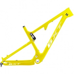 HNXCBH Ersatzteiles HNXCBH Fahrradrahmen Carbon-Suspension MTB Bike Rahmen 29er 2.3" Mountain Frameset-Boost-Hängerahmen 148mm 142 * 12mm (Color : Full Yellow, Size : 142mm M Matte)