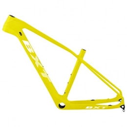 HNXCBH Ersatzteiles HNXCBH Fahrradrahmen Full Carbon MTB Carbon Rahmen Mountainbike-Rahmen 27.5 Super Light Fahrradrahmen (Color : Full Yellow, Size : 17 inch Glossy BSA)