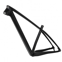 HNXCBH Ersatzteiles HNXCBH Fahrradrahmen MTB Rahmen Mountain Bike Carbon Rahmen 142 * 12mm Thru Axle MTB Carbon-Rahmen Gre 15 / 17 Zoll (Color : Black, Size : 29er 15inch Glossy)