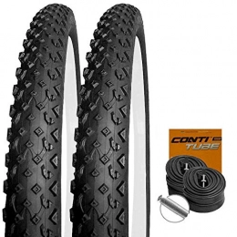 2 x Michelin Country Race'R schwarz MTB Reifen 27,5x2.10/54-584 + Conti SCHLÄUCHE Autoventil