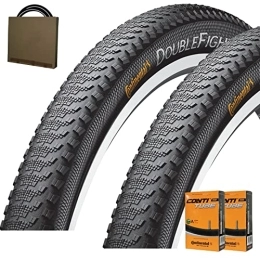 Continental MTB Reifen Double Fighter III 26x1.90 | 50-559 schwarz + AV Schlauch (Set 2 Stück)