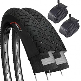 Fincci Ersatzteiles Fincci Set Paar 20 x 1, 95 Zoll 53-406 Reifen mit Autoventil Schläuche für BMX oder Kinder Fahrrad (2er Pack)