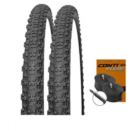 MITAS Mountainbike-Reifen Mitas Set: 2 x Scylla Trekking Reifen 37-622 / 28x1.40 + Conti SCHLÄUCHE Rennradventil