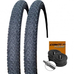 Set: 2 x Continental Race King MTB Reifen Stollenprofil 26x2.20 + Conti Schläuche Dunlopventil