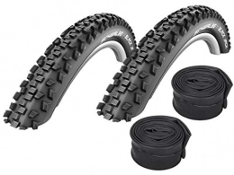 Set-Schwalbe Mountainbike-Reifen Set: 2 x Schwalbe Black Jack Reifen 20x1.90 / 47-406 + SCHLÄUCHE Autoventil