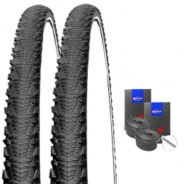 Set-Schwalbe Mountainbike-Reifen Set: 2 x Schwalbe CX Comp Reflex SEMI Slick 26x2.00 / 50-559 + Schwalbe Schläuche Autoventil