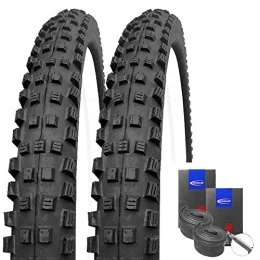 Set-Schwalbe Mountainbike-Reifen Set: 2 x Schwalbe Magic Mary Bikepark Reifen 26x2.35 / 60-559 + Schwalbe SCHLÄUCHE Rennradventil