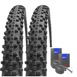 Set-Schwalbe Mountainbike-Reifen Set: 2 x Schwalbe Smart Sam FALTREIFEN 26x2.25 / 57-559 + Schwalbe SCHLÄUCHE Rennradventil