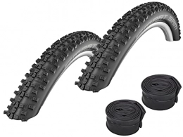 Set-Schwalbe Ersatzteiles Set: 2 x Schwalbe Smart Sam Trekking Cross Reifen 47-622 / 28x1.75 + Schwalbe SCHLÄUCHE Autoventil