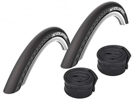 Set-Schwalbe Mountainbike-Reifen Set: 2X Schwalbe Kojak Fahrrad Slick Reifen 35-559 / 26x1.35 + Schwalbe SCHLÄUCHE AV12A Autoventil